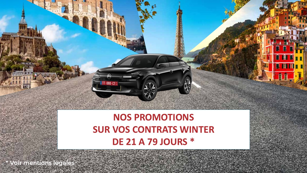 Pour une livraison du 1er décembre 2025 au 31 décembre 2025, bénéficiez de 70€ sur vos contrats de 21 à 79 jours